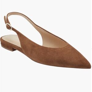 NWOT Marc Fisher LTD Grissy Sling ack Flat in Dark Natural